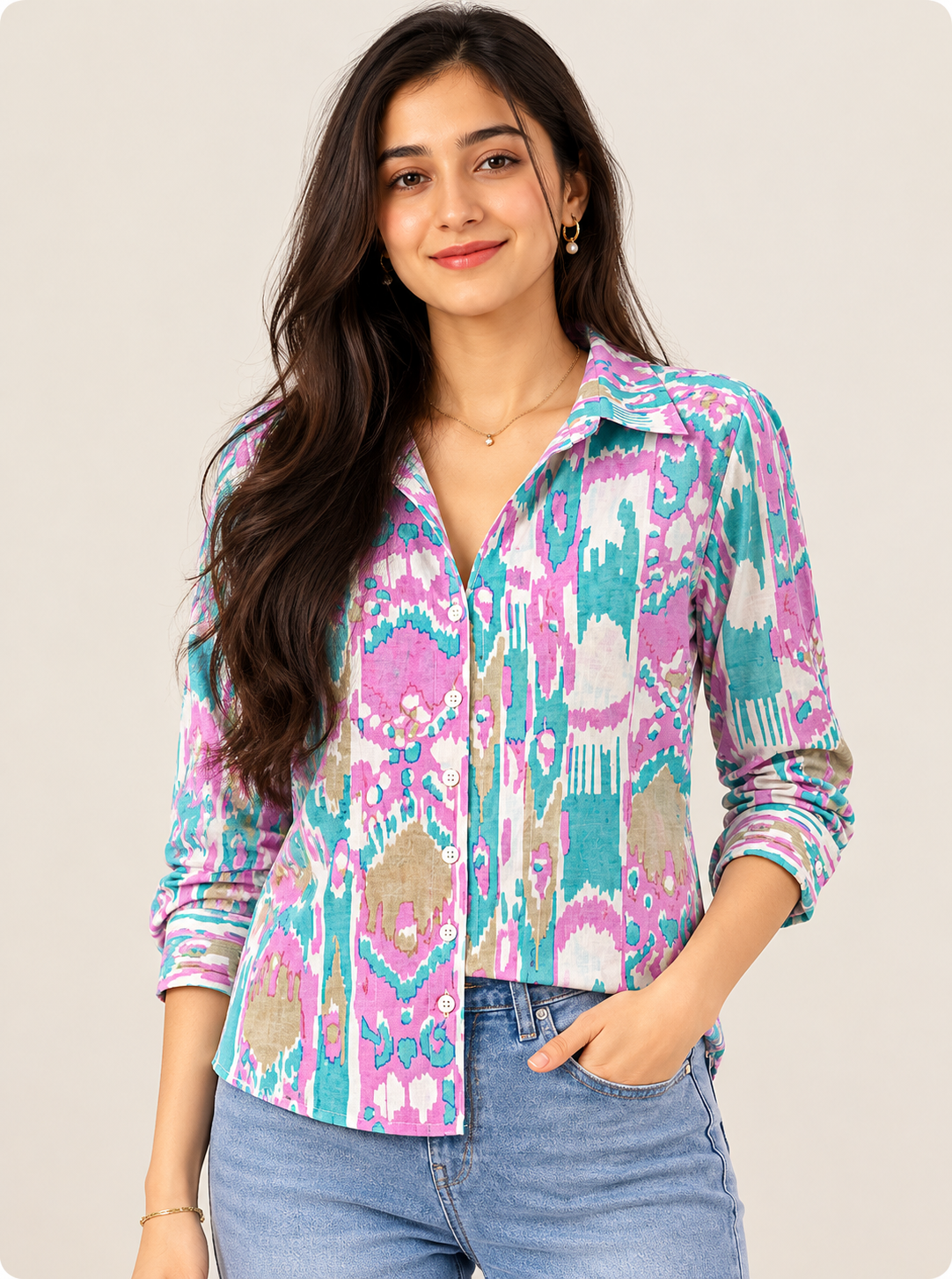 The Aura Ikat Relaxed Fit Shirt