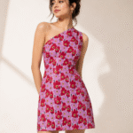 The Magenta Poppy One-Shoulder