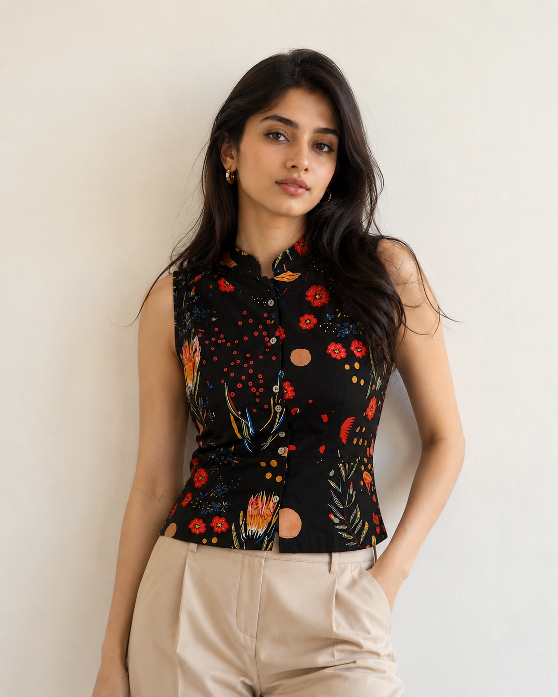 Starlit Floral Vest